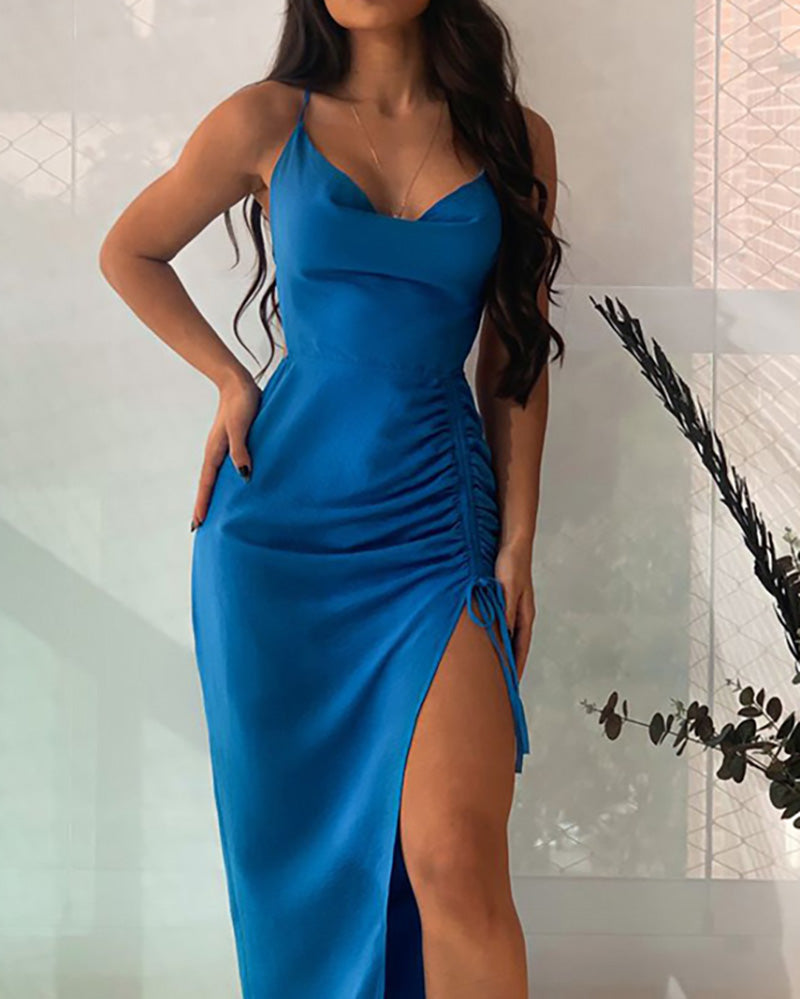 All-in-One Strap Long Sexy Dress