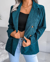 Double-breasted small blazer coat