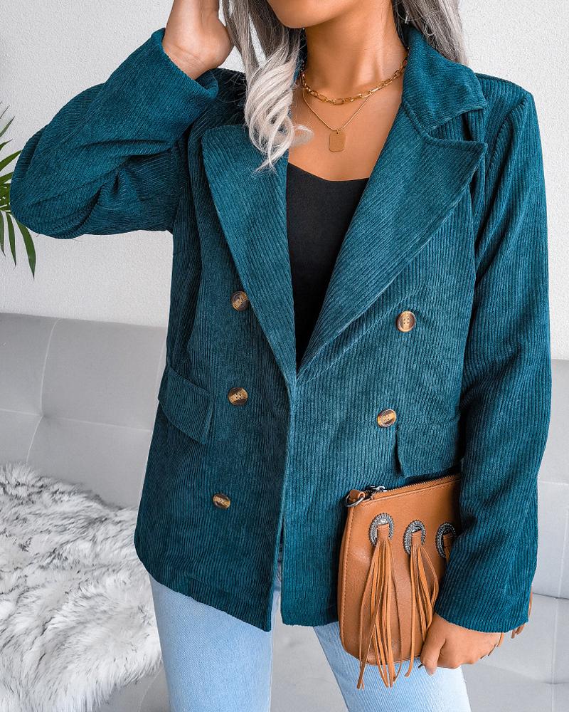 Double-breasted small blazer coat