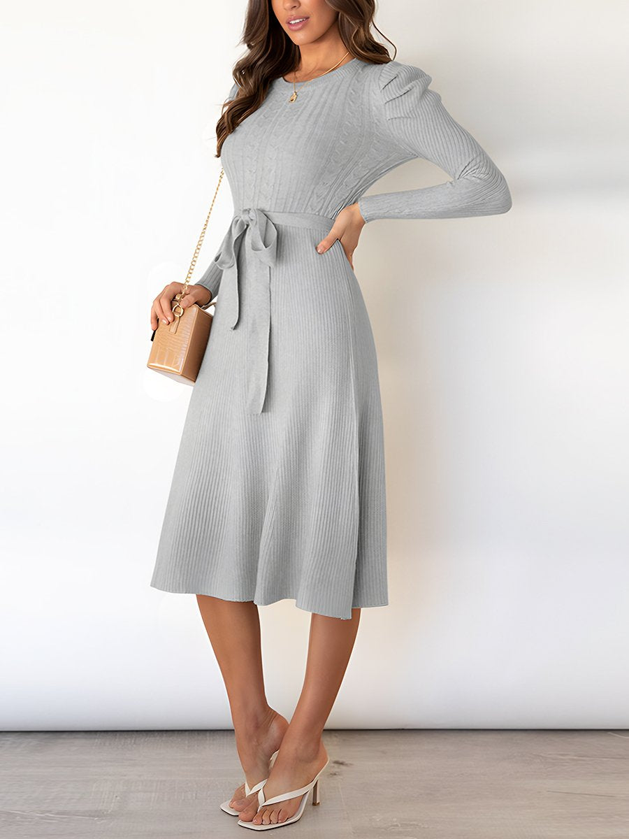Bubble Long Sleeve Knit Dress
