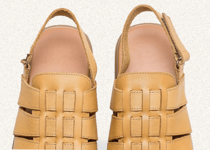 Babakud Women Summer Hollow Leather Roman Sandals