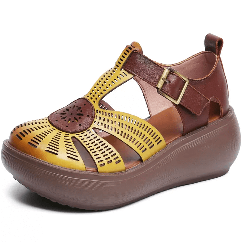 Babakud Women Summer Ethnic Style Roman High Heels Sandals