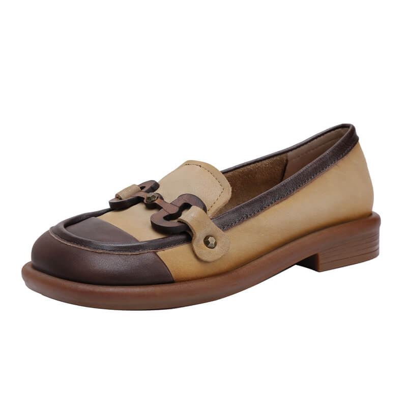 Babakud Women Premium Vintage Leather Loafers