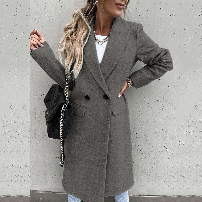 Solid Color Casual Fashion Temperament Coat