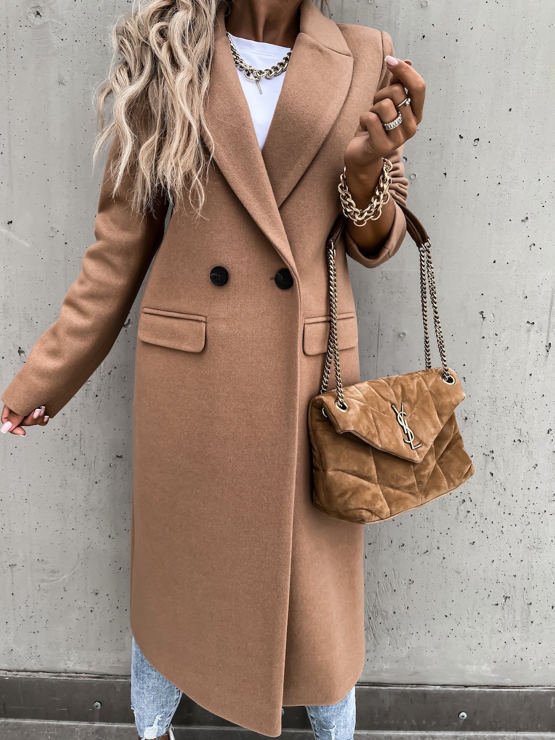 Solid Color Casual Fashion Temperament Coat