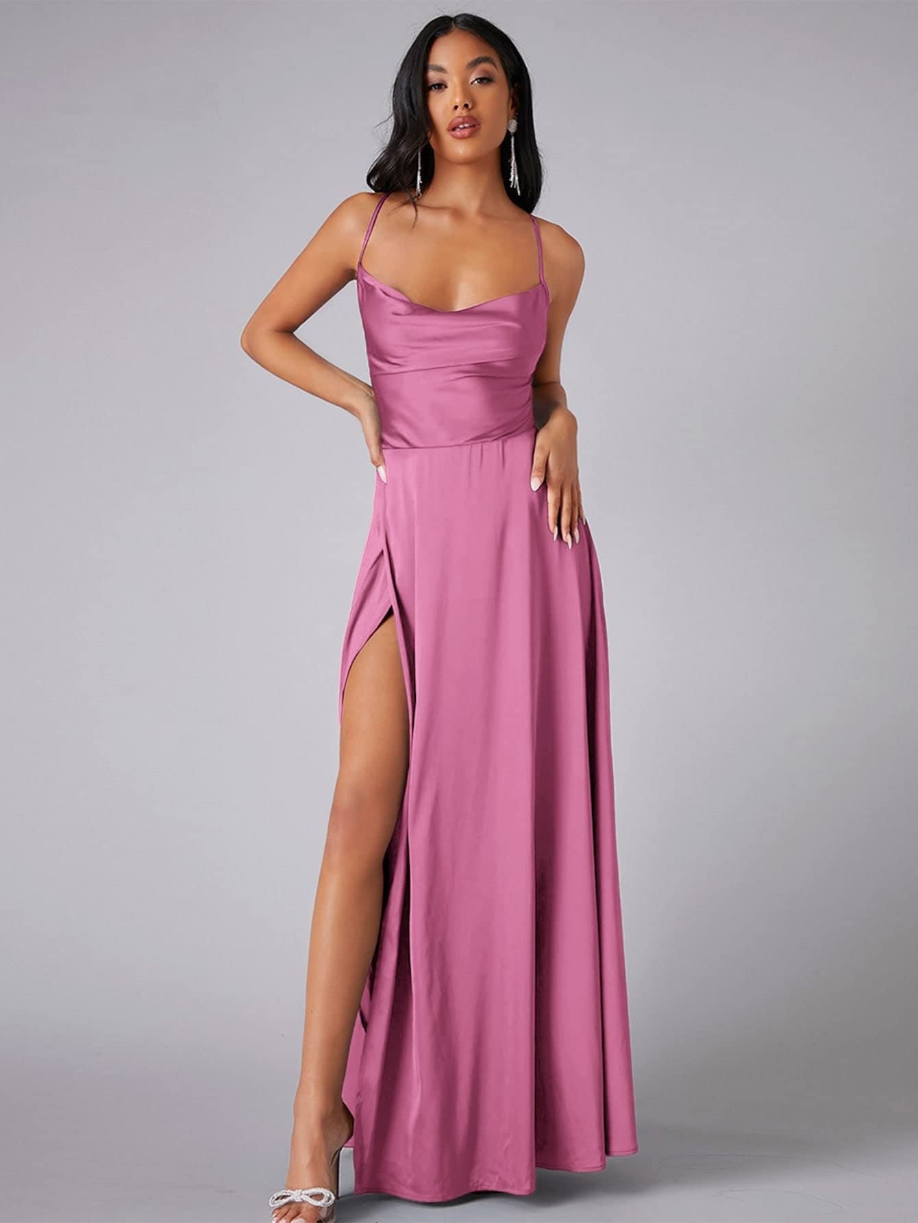 Sexy Slit Strap Party Dress