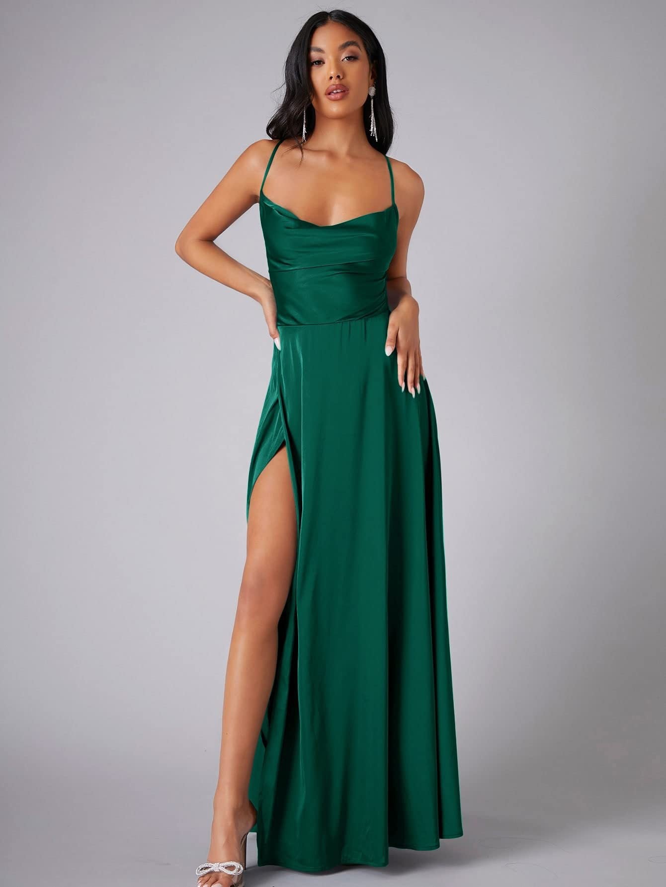 Sexy Slit Strap Party Dress