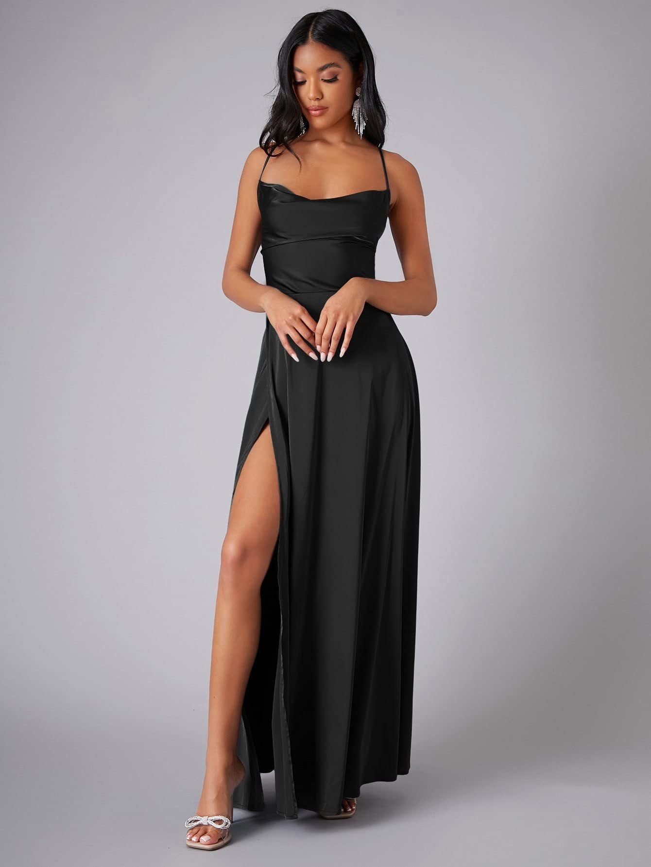 Sexy Slit Strap Party Dress