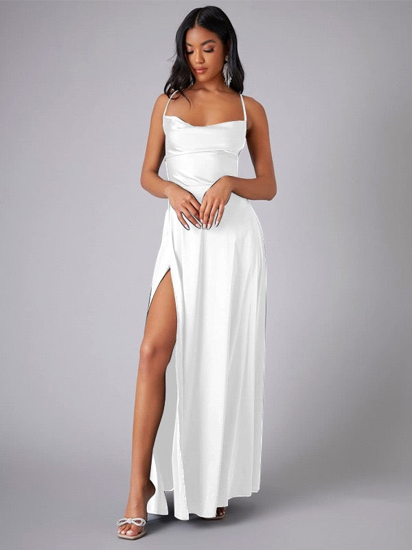 Sexy Slit Strap Party Dress