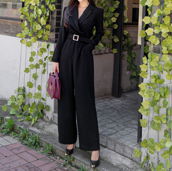 Long Sleeve Off Shoulder Solid Color Jumpsuit