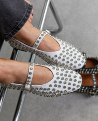 Aiden Paris Crystal Studded Ballet Flats