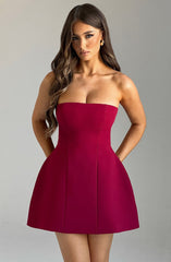 Asha Mini Dress - Wine