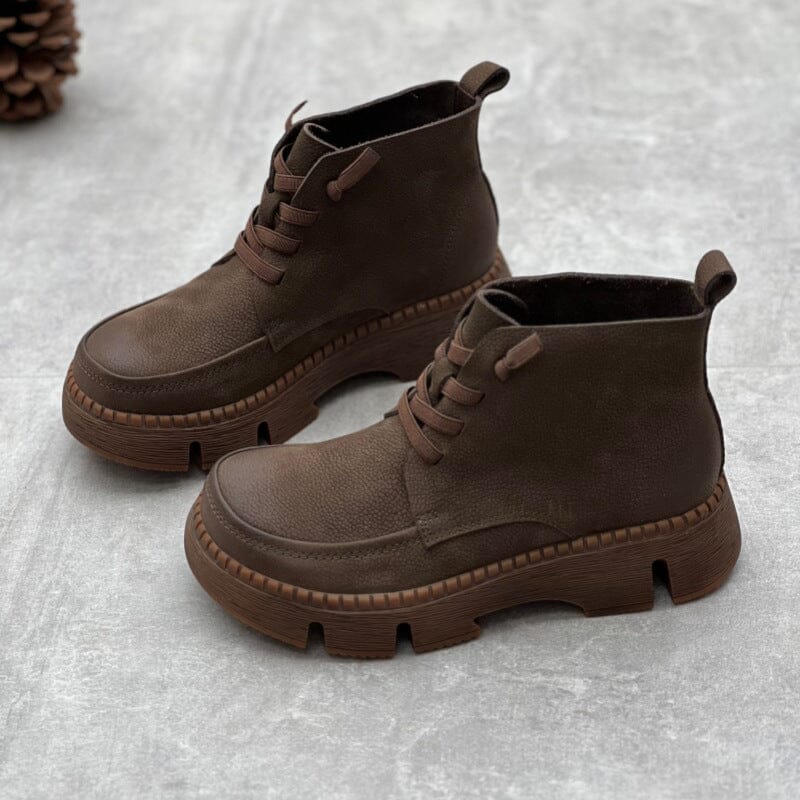 Autumn Handmade Retro Casual Leather Boots