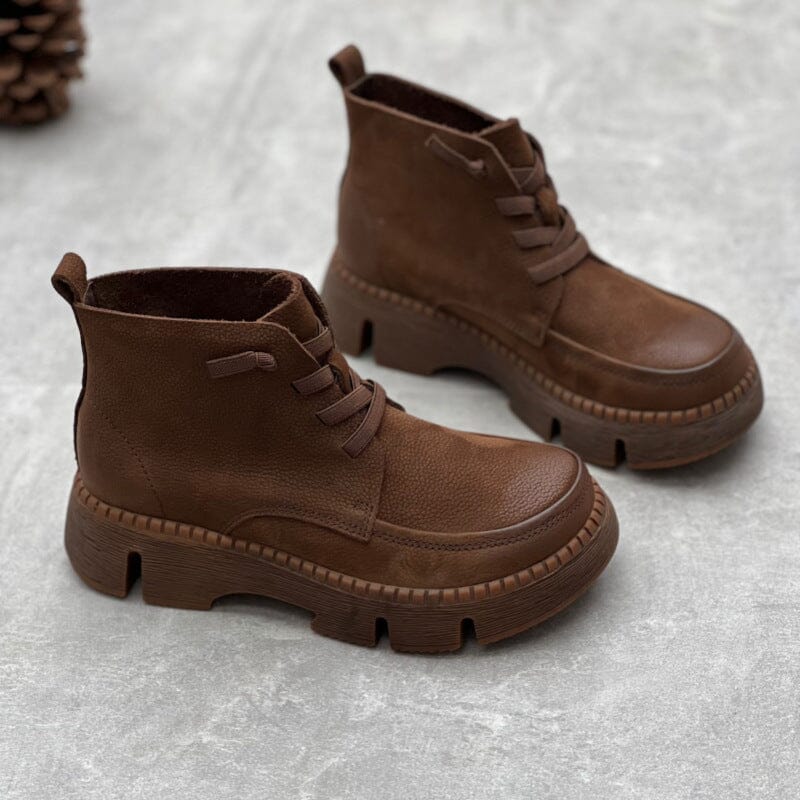 Autumn Handmade Retro Casual Leather Boots