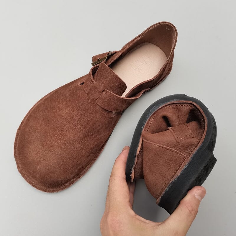 Autumn Minimalist Retro Soft Leather Casual Shoes