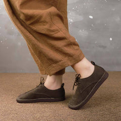 Autumn Retro Nubuck Leather Handmade Casual Shoes