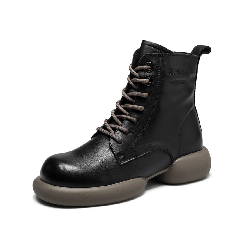 Autumn Winter Leather Minimalist Boots