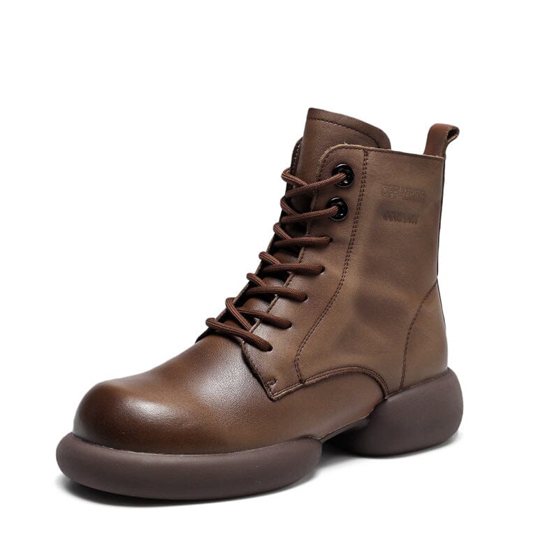 Autumn Winter Leather Minimalist Boots