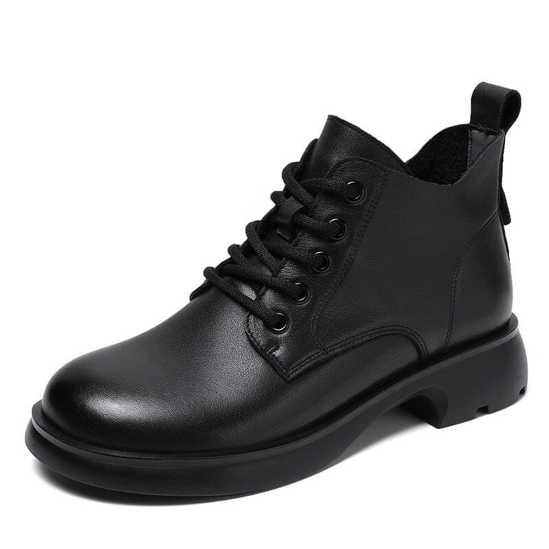 Autumn Winter Retro Leather Casual Ankle Boots