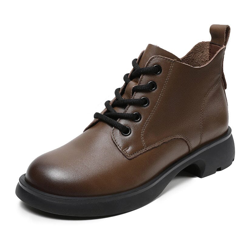 Autumn Winter Retro Leather Casual Ankle Boots