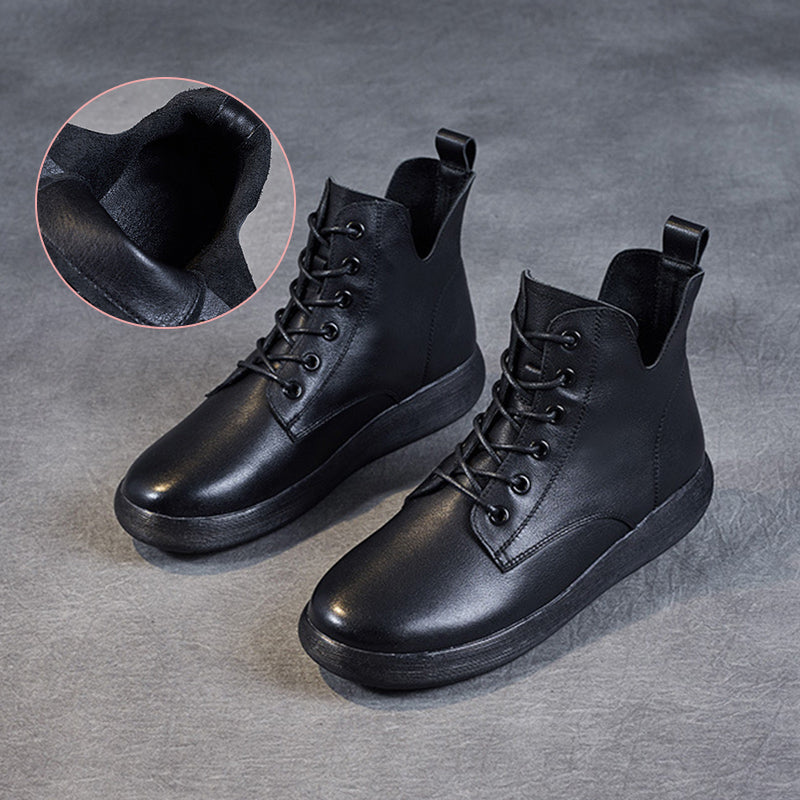 Autumn Winter Retro Soft Leather Casual Boots