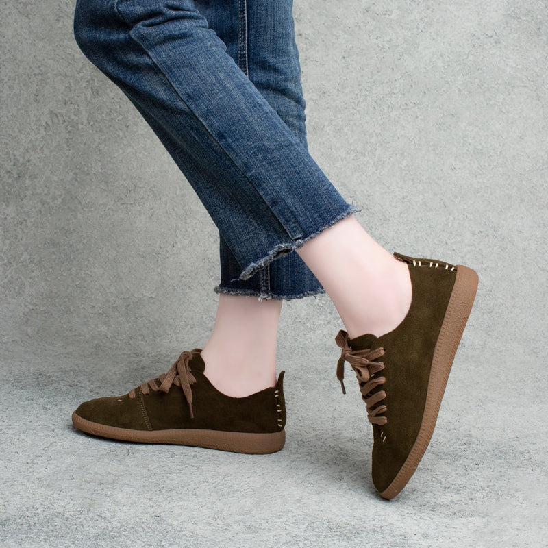 Autumn Women Soft Suede Leather Casual Shoes