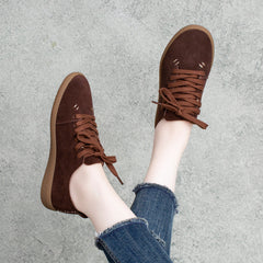 Autumn Women Soft Suede Leather Casual Shoes