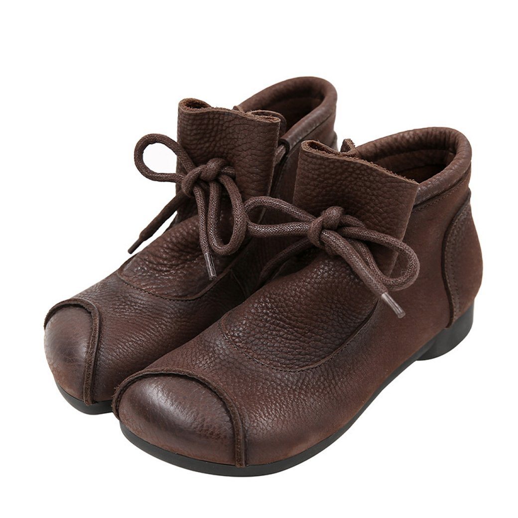 BABAKUD Autumn Retro Ethnic Leather Women's Ankle Boots