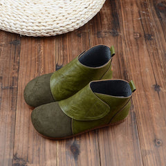 Babakud Women Autumn Retro Round Head Casual Boots