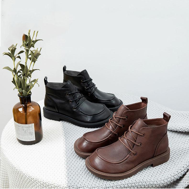 BABAKUD Lace-up Retro Big Toe Shoes