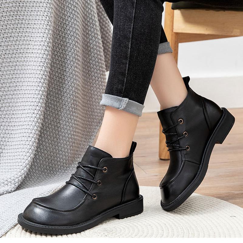 BABAKUD Lace-up Retro Big Toe Shoes