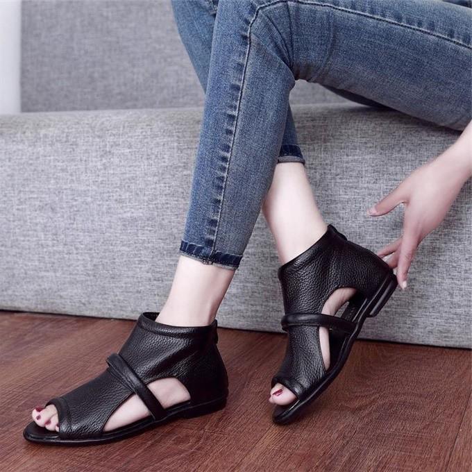 Babakud New Casual Flat Leather Sandals