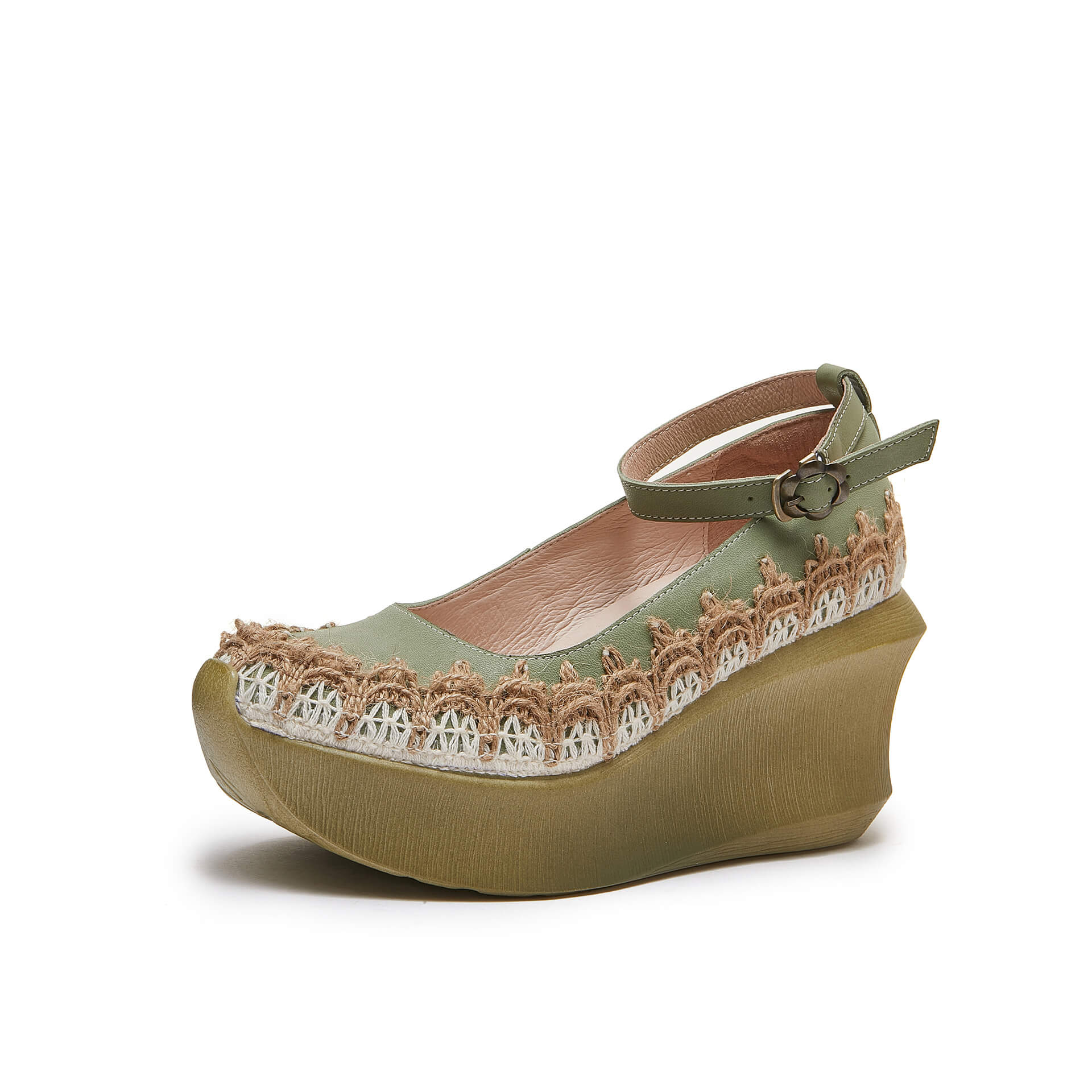 Babakud Thick Sole Embroidered Sandals