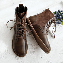 Casual Fashion Womens Lace-up Short Boots