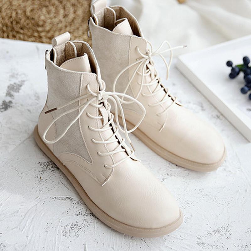 Casual Fashion Womens Lace-up Short Boots