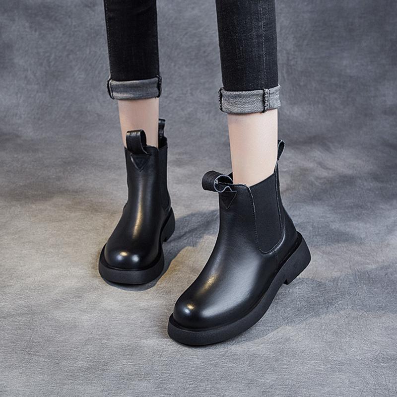 Casual Leather Chelsea Boots