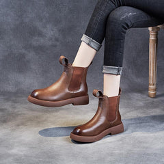 Casual Leather Chelsea Boots