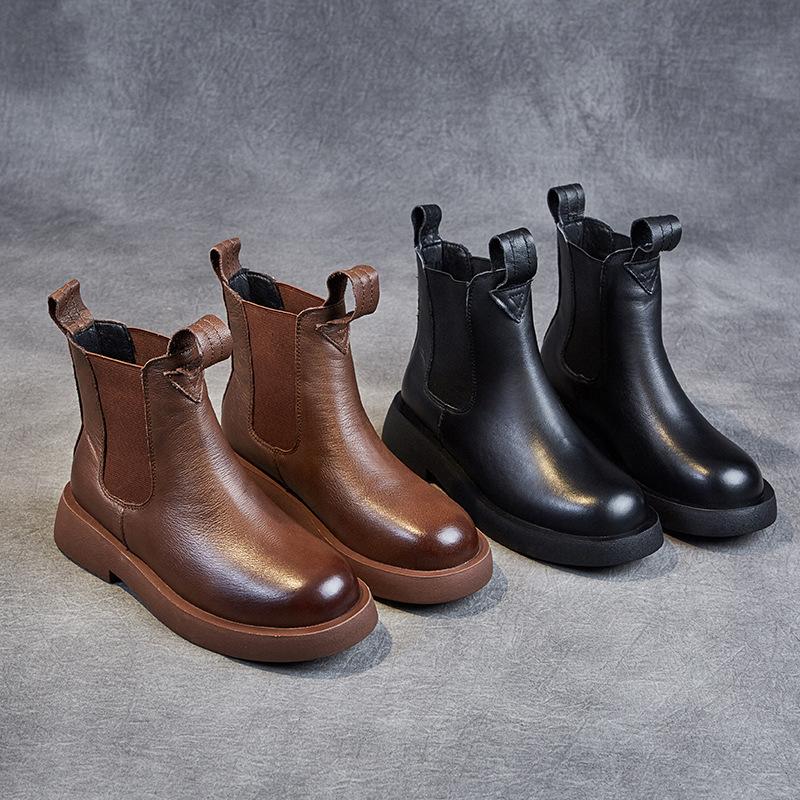 Casual Leather Chelsea Boots