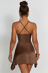 Clarise Mini Dress - Chocolate