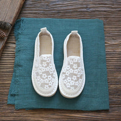 Daisy Embroidered Mesh Breathable Flats Shoes