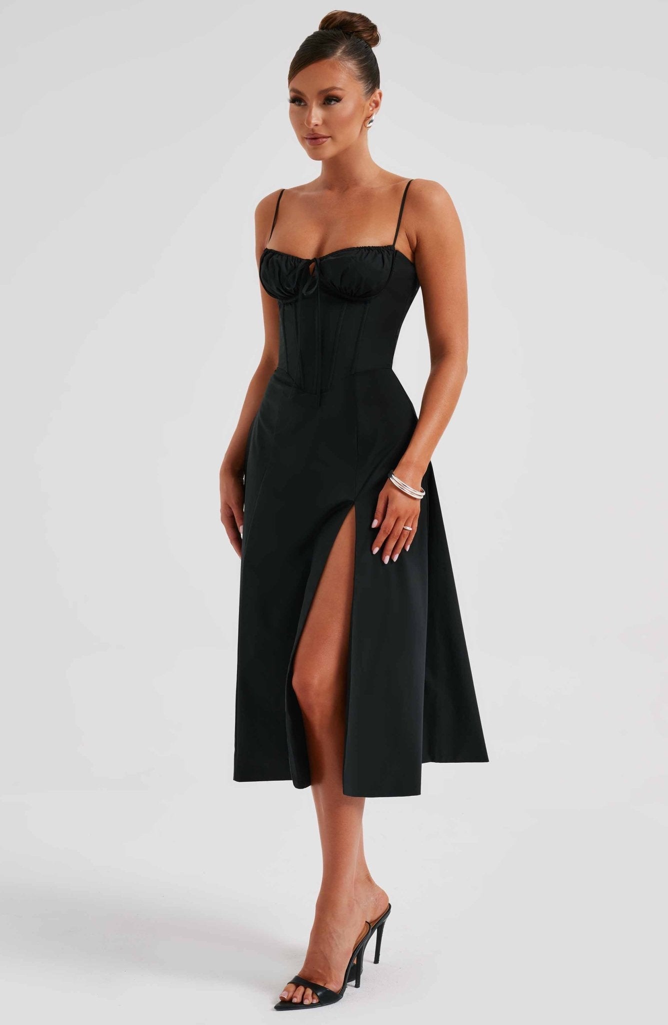 Delilah Midi Dress - Black