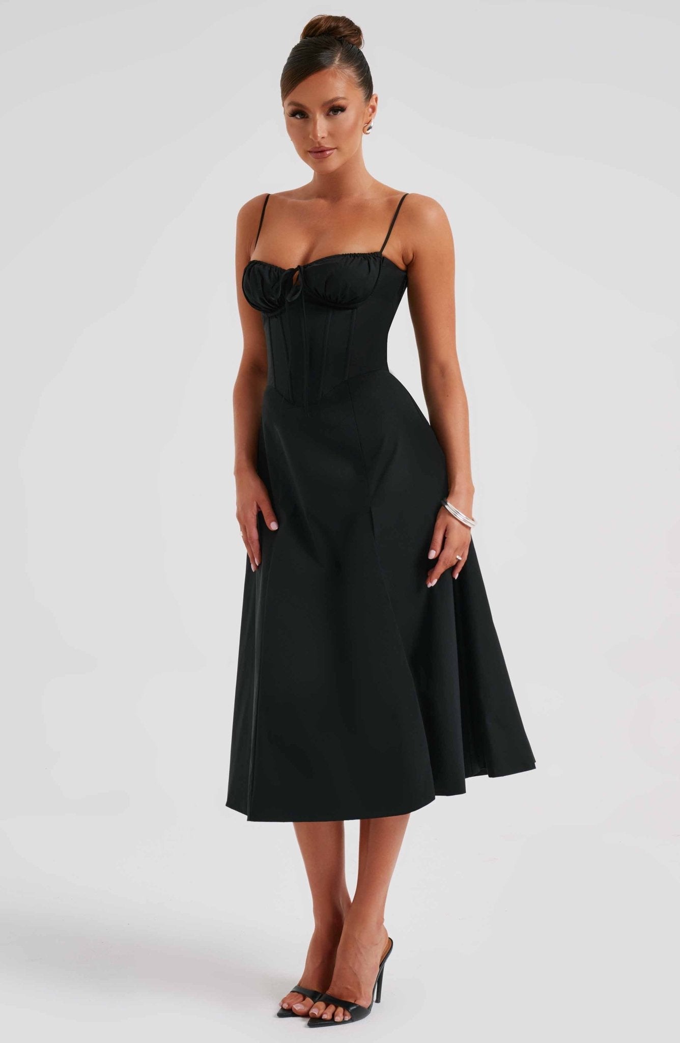 Delilah Midi Dress - Black