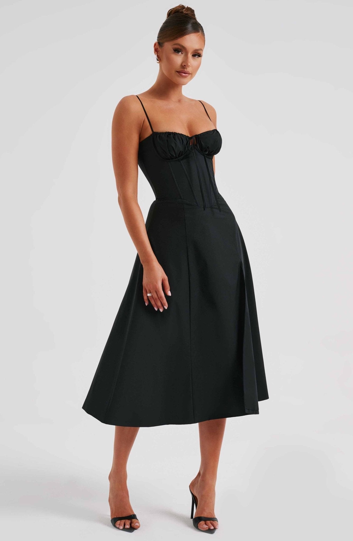 Delilah Midi Dress - Black