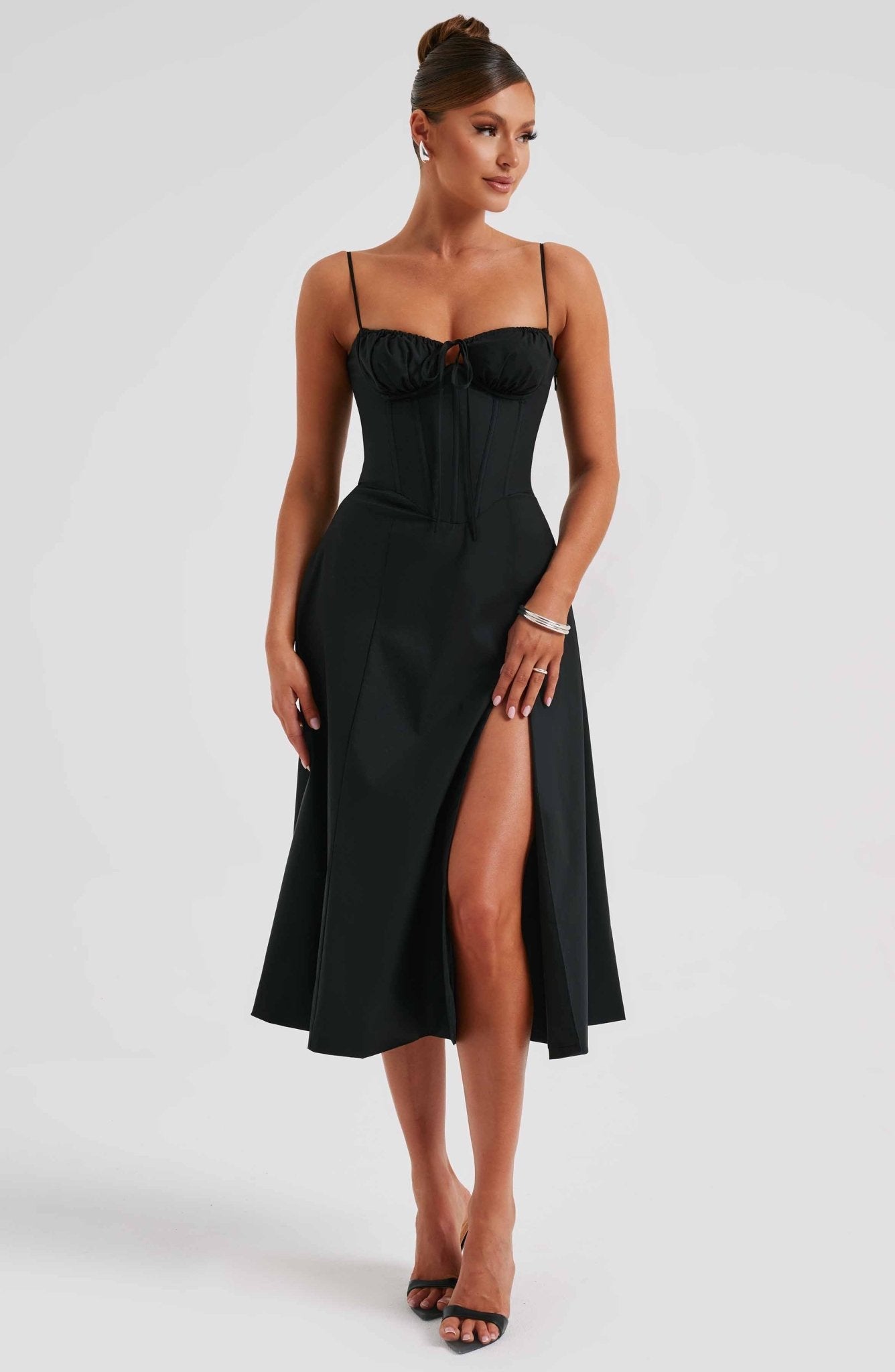 Delilah Midi Dress - Black