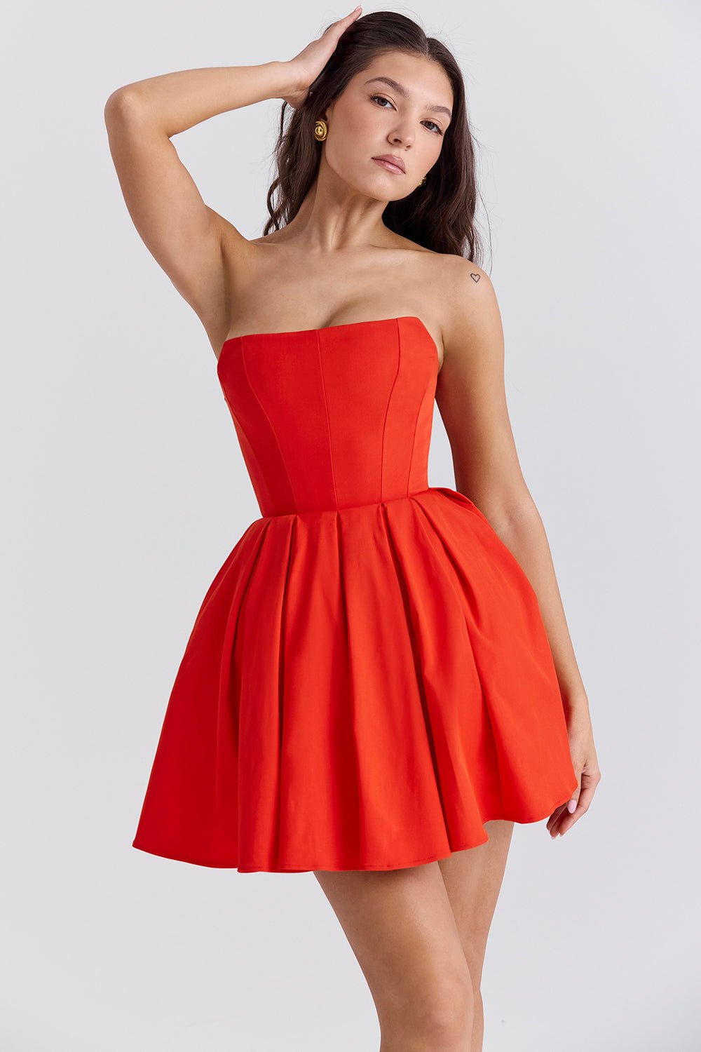 Evelina Mini Dress - Red