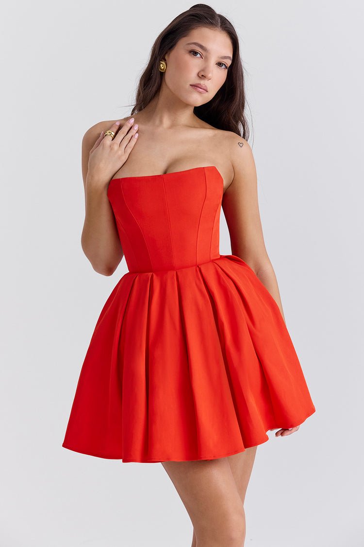 Evelina Mini Dress - Red