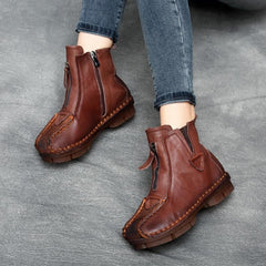 Handmade Leather Short Boots 35-43