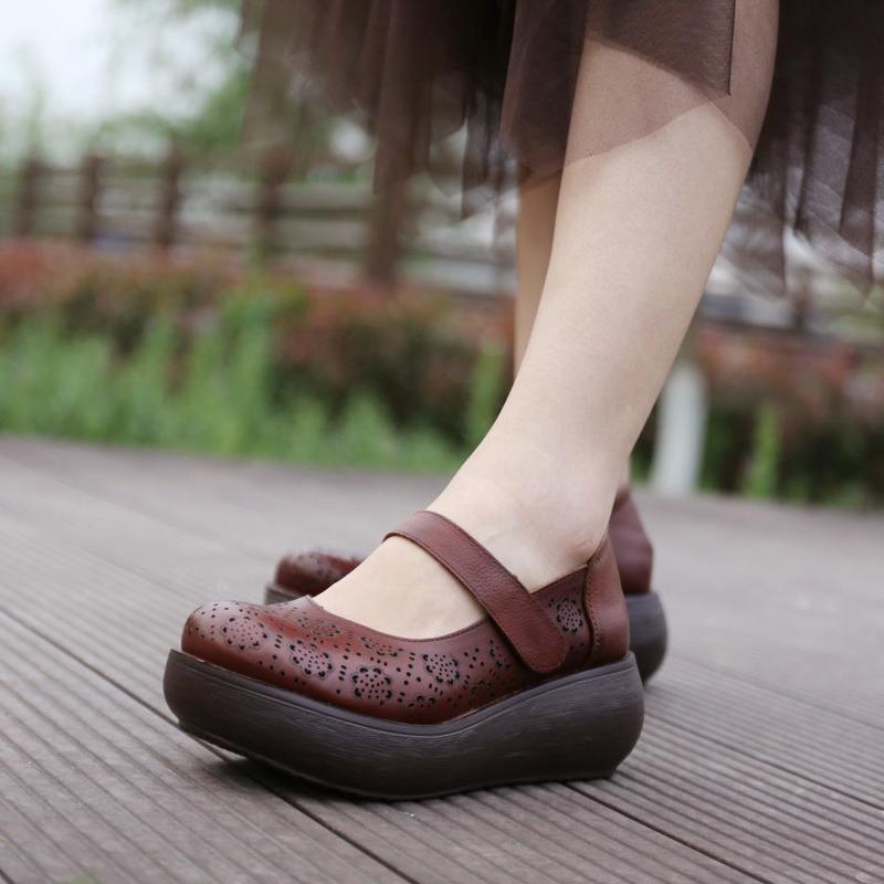 Hollow Summer Handmade Wedges Casual Shoes