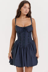 Jasmine Mini Dress - Navy Blue