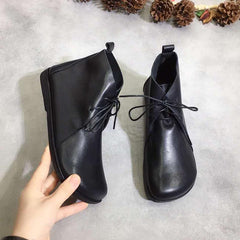 Lace-up Short Flat Shoes